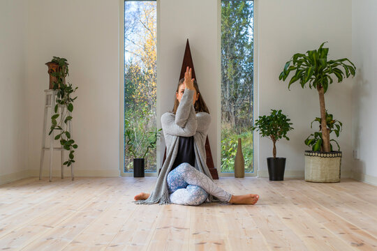 Symmetry yoga pose 