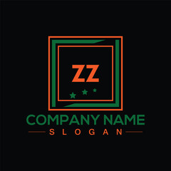 Abstract letter ZZ logo design template for company