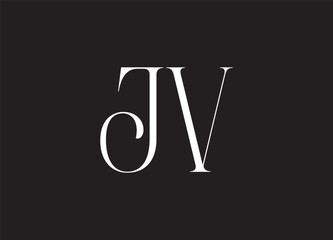 JV Letter Logo Alphabet Design