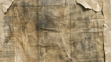 Creative vintage background. Paper texture old newspaper strips