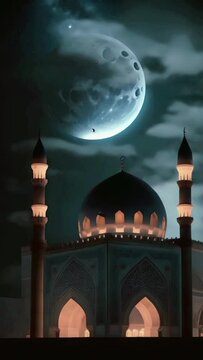 Islamic Background islamic Decorative, Crescent Moon