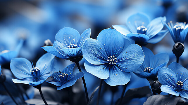 Flax blue flowers photo