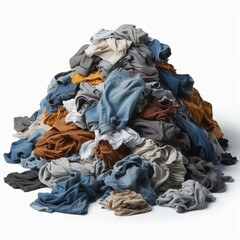 Fototapeta na wymiar pile of garbage with clothes
