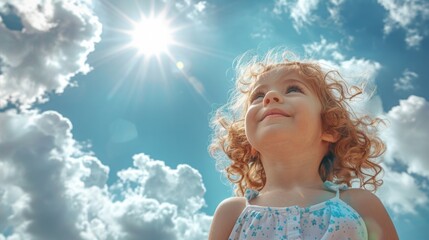 a child's laughter fills the air as they play under the expansive blue sky, moments of happiness captured in the great outdoor, AI Generative