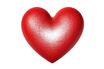 Fototapeta premium Big red heart symbol isolated on white background, high-resolution stock photo, symmetry, clean minimalistic design, leading lines drawing viewer's attention to the heart