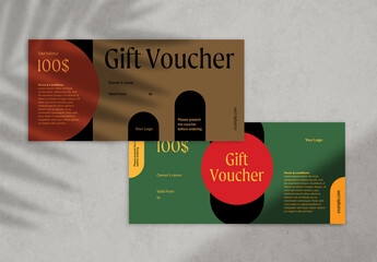 Abstract Gift Voucher Layout