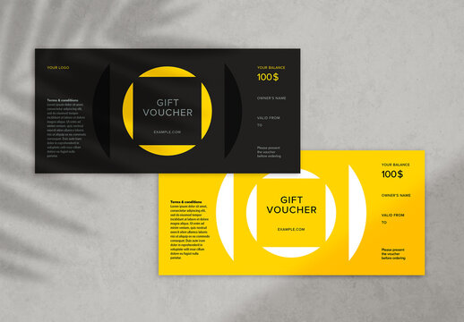 Abstract Gift Voucher Layout