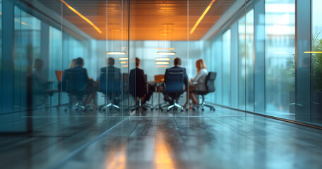 Business meeting in conference room background