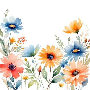 Watercolor Flower Clipart Bundle: 22 Pcs Floral Digital Images for Print and Design