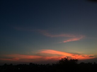 sunset in the sky