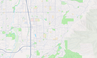 Fototapeta na wymiar Draper Utah Map, Detailed Map of Draper Utah