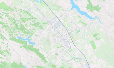 Fototapeta na wymiar Morgan Hill California Map, Detailed Map of Morgan Hill California