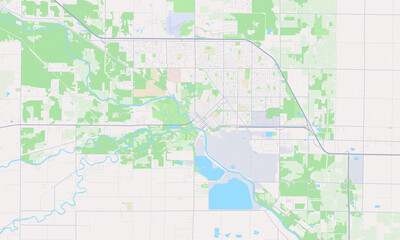 Fototapeta na wymiar Midland Michigan Map, Detailed Map of Midland Michigan