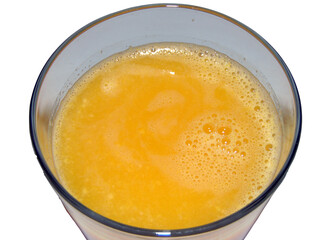 fresh orange juice - isolated on white