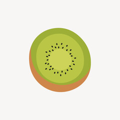 Healthy kiwi fruit. vector  