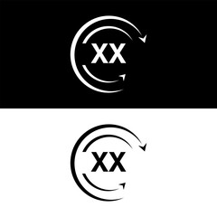 XX letter  logo minimal unique and simple logo design, XX creative modern monogram logo style