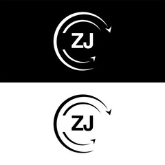 ZJ letter  logo minimal unique and simple logo design, ZJ creative modern monogram logo style

