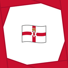 Northern Ireland Flag Abstract Background Design Template. Northern Ireland Independence Day Banner Social Media Post. Northern Ireland Banner