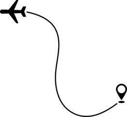 Airplane routes line