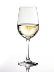 wine glass on isolated subject, white background сreated with Generative Ai