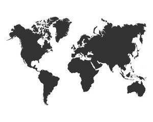 World map icon. Vector illustration