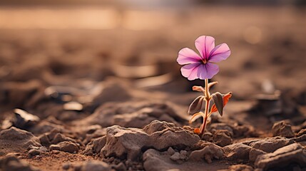 Resilient Flower: Symbol of Nature's Tenacity in Drought, Captured with Canon RF 50mm f/1.2L USM