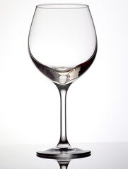 wine glass on isolated subject, white background сreated with Generative Ai
