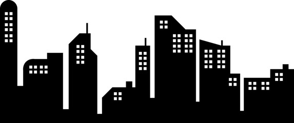 Obraz premium City Skyline And Light Silhouette