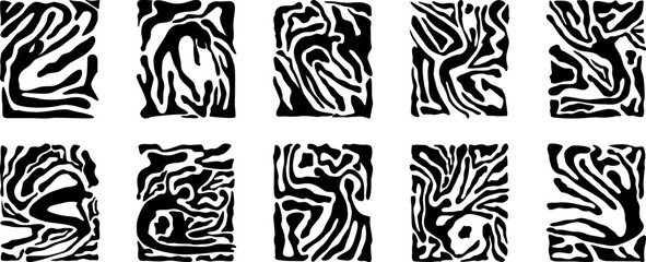 Human Hand Drawn Abstract Set