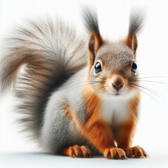 squirrel on white background