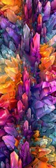 Background Texture Pattern in the Style of Subterranean Crystal - Designs inspired by the intricate patterns and colors of underground crystals created with Generative AI Technology