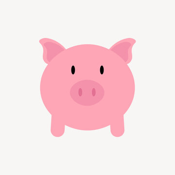 Piggy safe store coins, vector illustration.