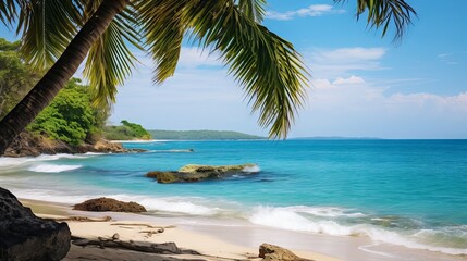 Idyllic Jamaican Beachscape: Turquoise Waters and Palm Trees, Shot with Canon RF 50mm f/1.2L USM