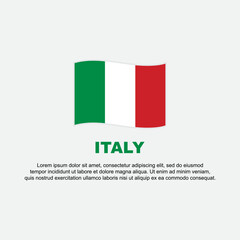 Italy Flag Background Design Template. Italy Independence Day Banner Social Media Post. Italy Background