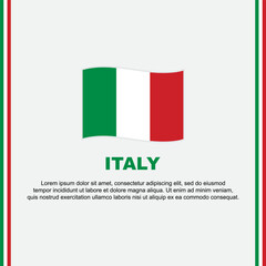 Italy Flag Background Design Template. Italy Independence Day Banner Social Media Post. Italy Cartoon