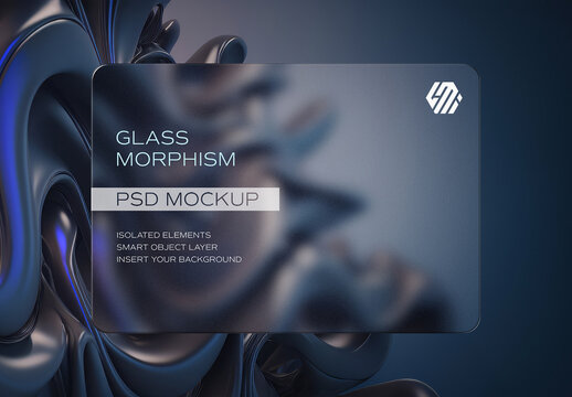 Transparent Frosted Glass Morphism Mockup. Generative Ai Background