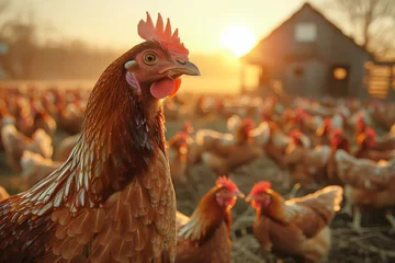 Tafelkleed Chicken farm © Tetiana Kasatkina