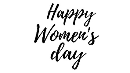 International Women's Day poster template , typography "happy women’s day" png