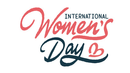 International Women's Day poster template , typography "happy women’s day" png