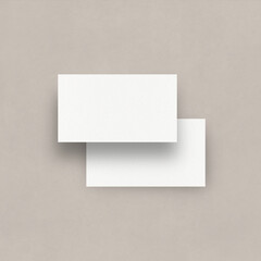 Mockup of business card standard size white