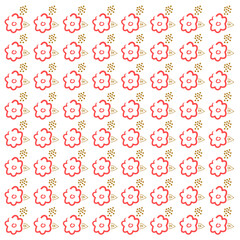 Spring Summer Natural Flowers Pattern Texture Background Vector