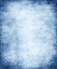 Blue watercolor texture, abstract old paper background - 752345308