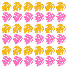 Exotic Summer Natural Leaves Pattern Texture Vector