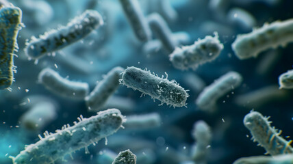 bacterium rod monoculture Escherichia coli. Neural network generated in January 2024. Not based on any actual scene or pattern.