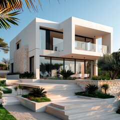 Modern villa, cubical architecture