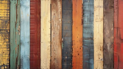 Texture of reclaimed wood wall paneling, highlighting the unique character and history of old wood planks. Ideal as a background for both floor and wall applications, AI Generative