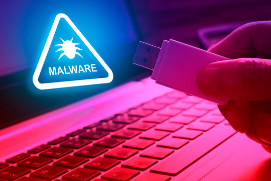 beware virus and malware from external unknow device plug in your computer , security awareness