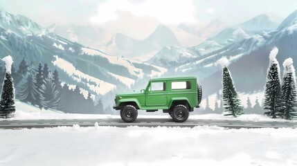 off-road car, country music background, road trip,