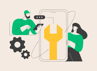 Refurbished device abstract concept vector illustration.