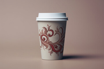 Behold a range of orange mock-up paper cups, perfect for coffee to go or takeout drinks. These vector illustrations are isolated and versatile, suitable for various backgrounds.